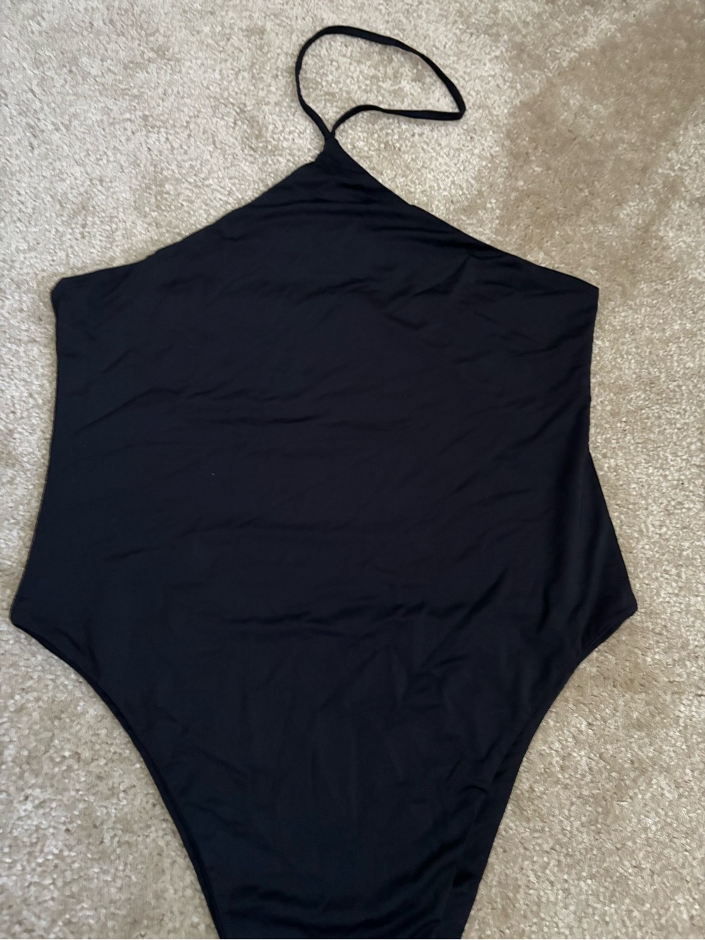 Black One-Shoulder Women’s One-Piece Swimsuit